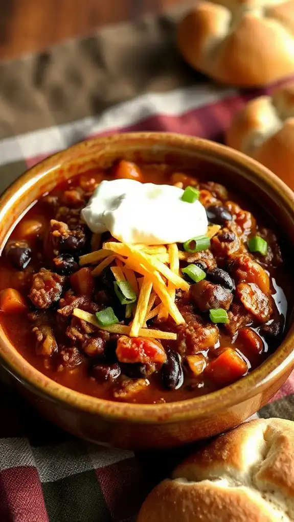 spicy meat and beans