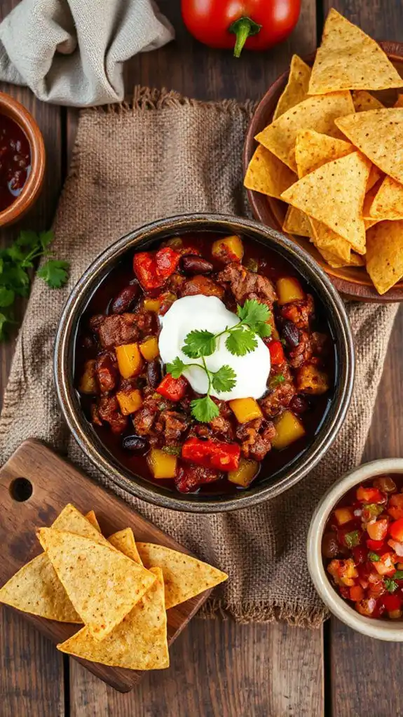 spicy meat and beans