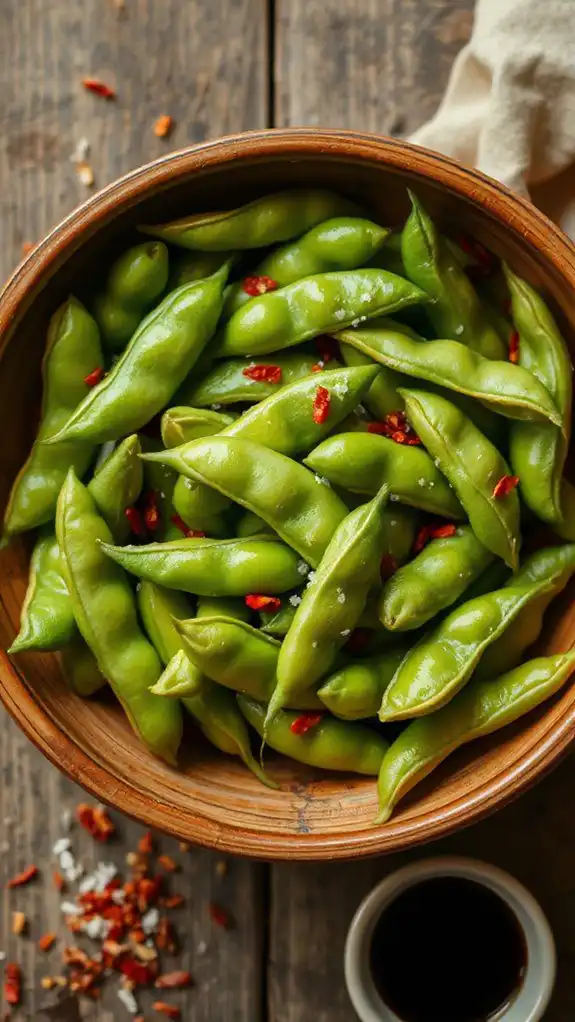 spicy microwaveable edamame recipe