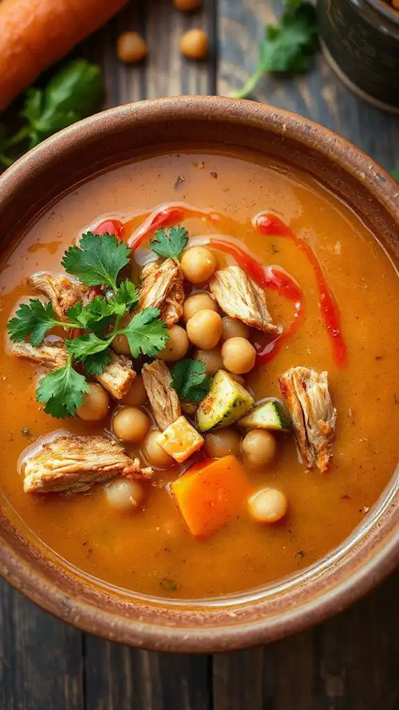 spicy moroccan chicken soup