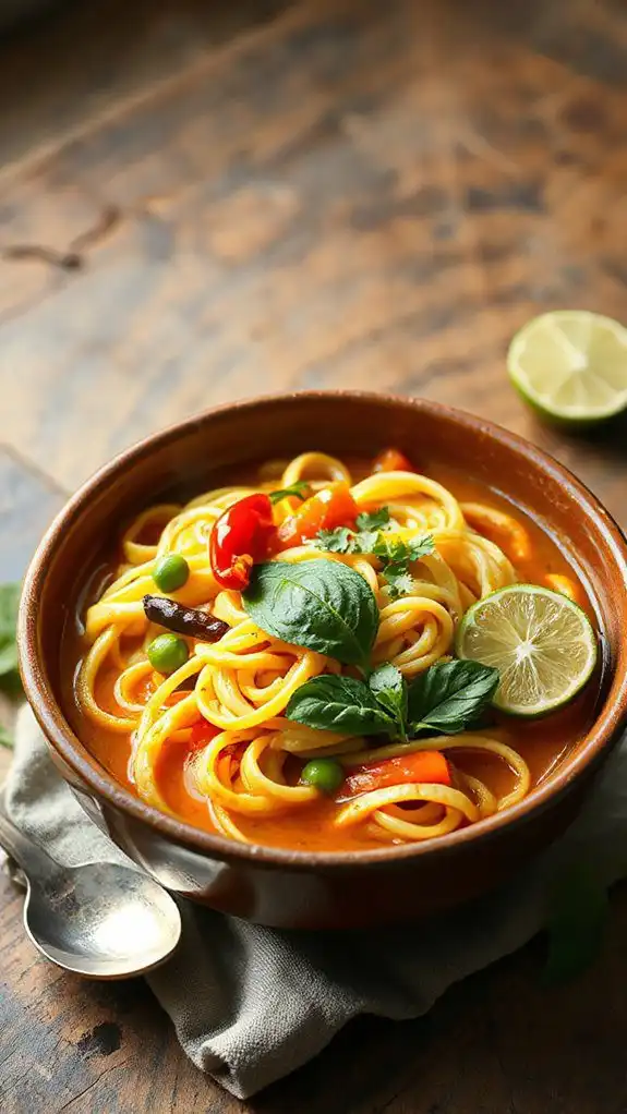 spicy noodle soup dish