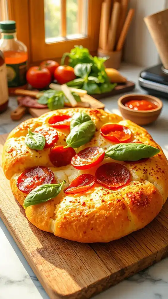 spicy pepperoni pizza bread