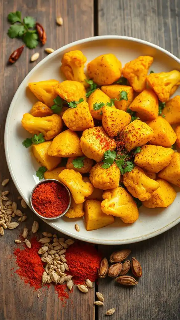 spicy potato cauliflower dish