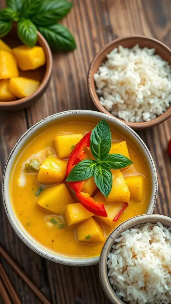 spicy potato yellow curry