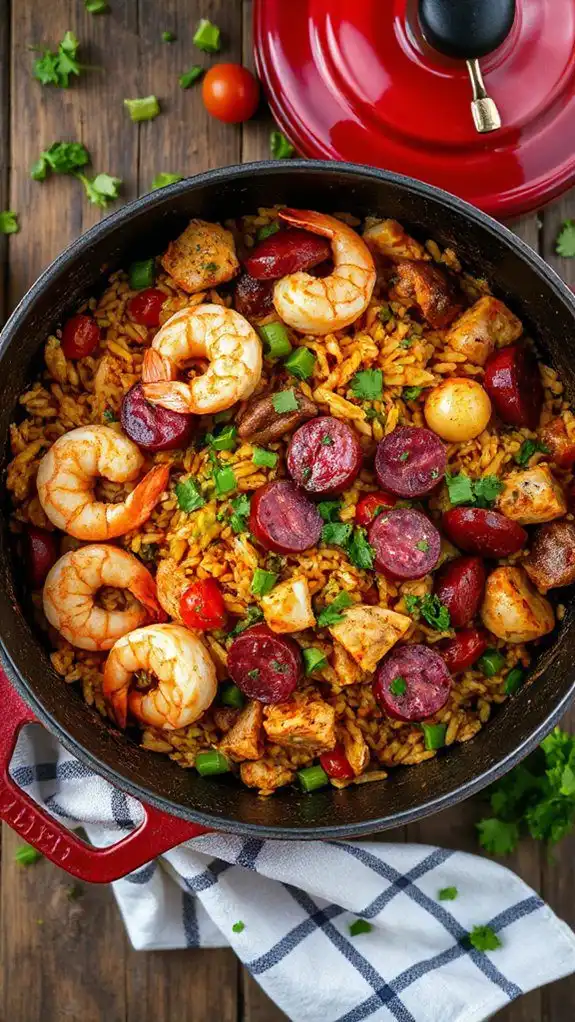 spicy rice and sausage