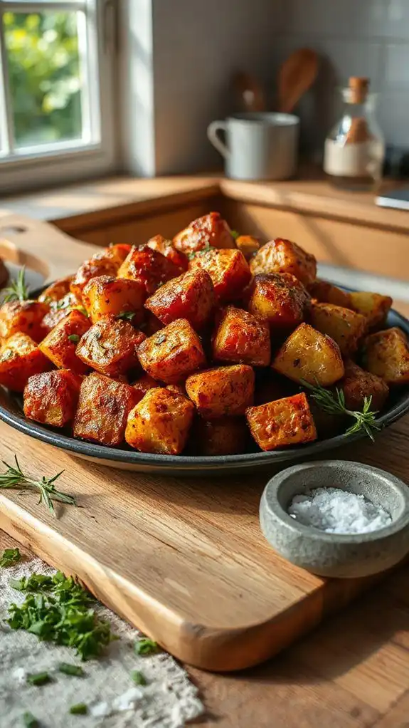 spicy roasted potato dish spicy roasted potato dish