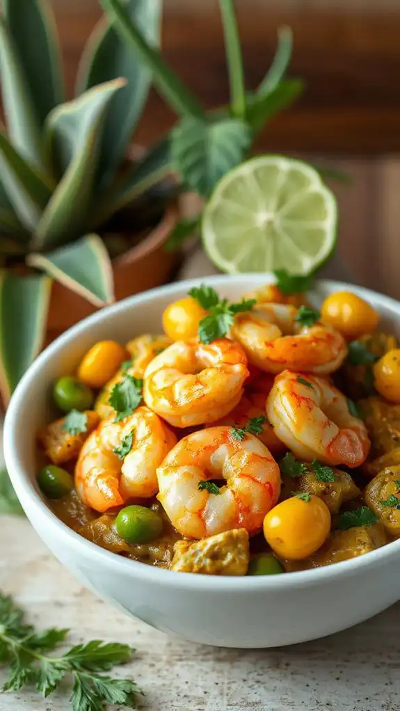 spicy seafood coconut dish