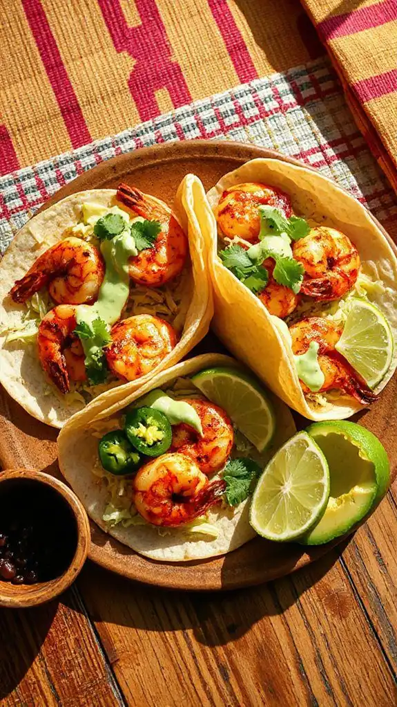 spicy shrimp avocado tacos