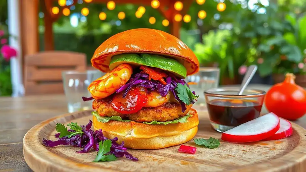 spicy shrimp burger delight