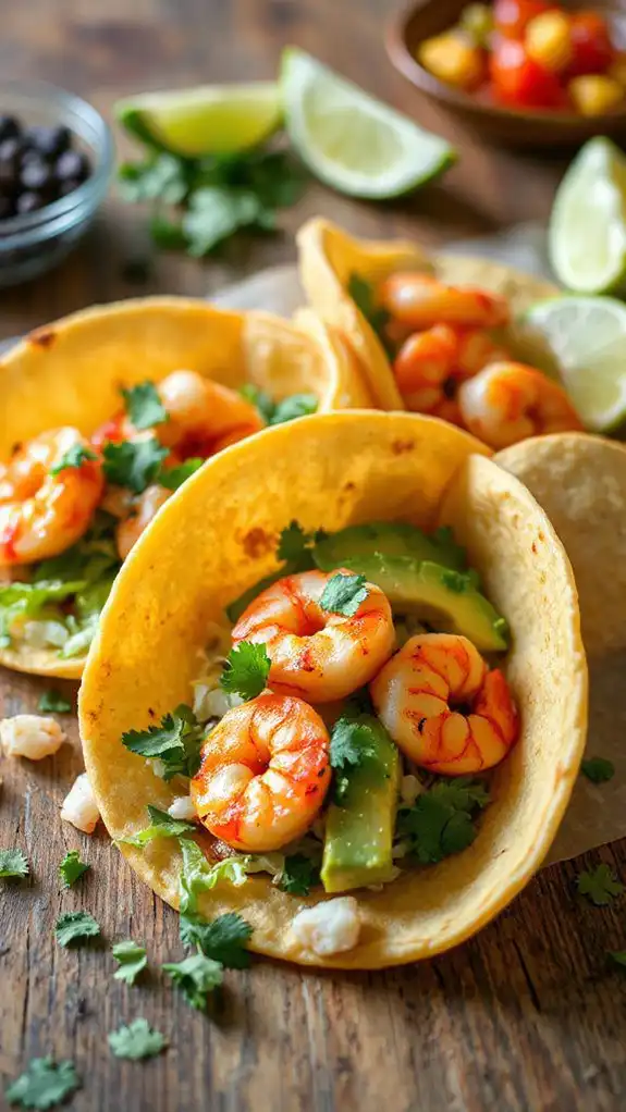 spicy shrimp filled tacos spicy shrimp filled tacos