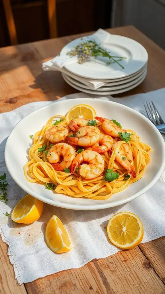 spicy shrimp pasta dish