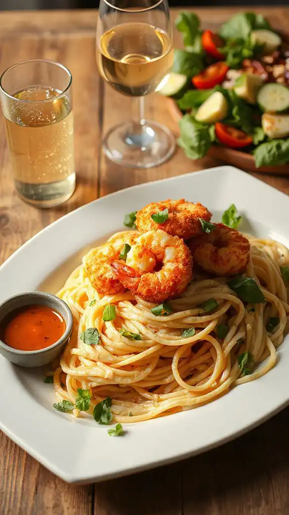 spicy shrimp pasta dish