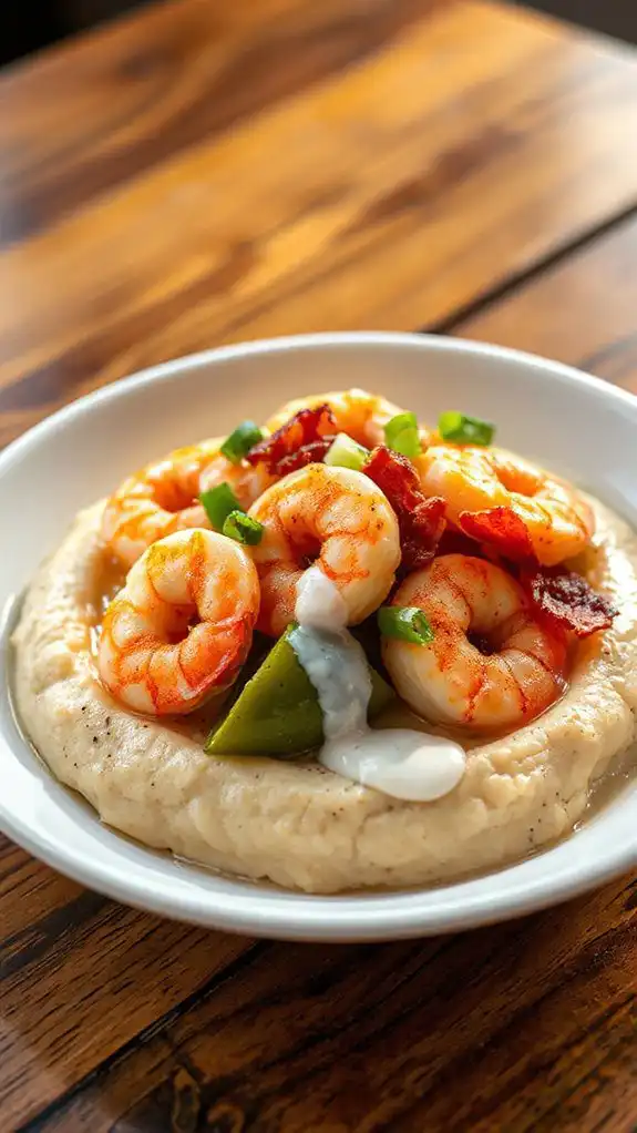 spicy shrimp with grits