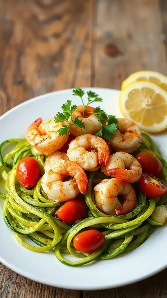 spicy shrimp with zucchini