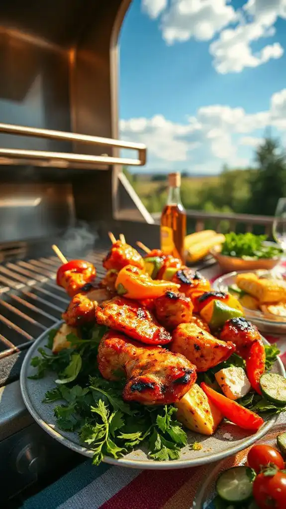 spicy skewers with honey