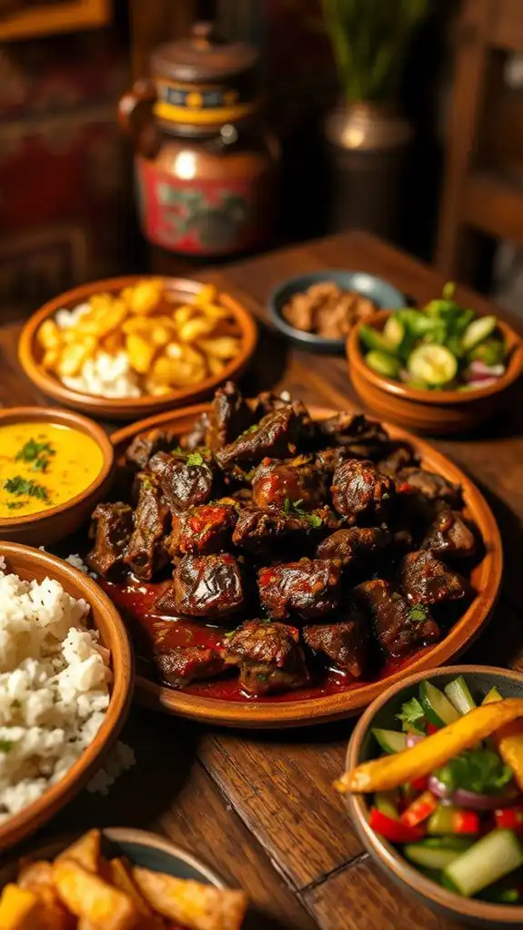 spicy slow cooked beef dish spicy slow cooked beef dish