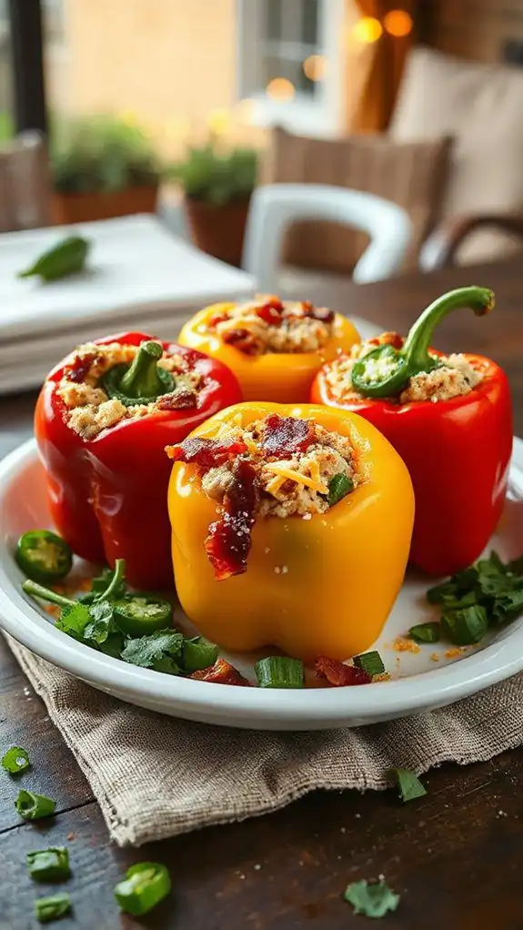 spicy stuffed bell peppers