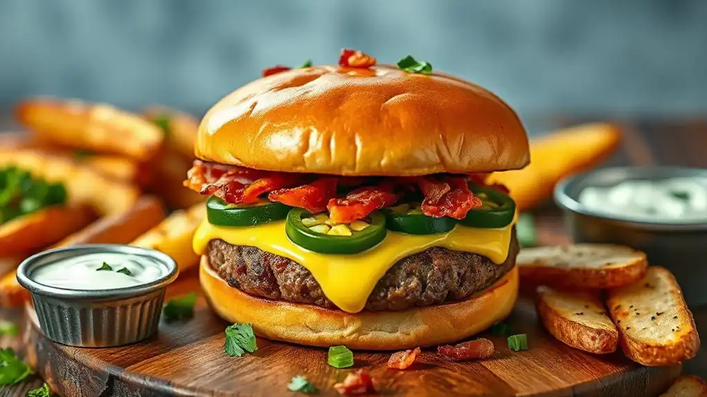 spicy stuffed burger delight