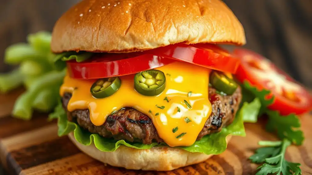 spicy stuffed burger delight