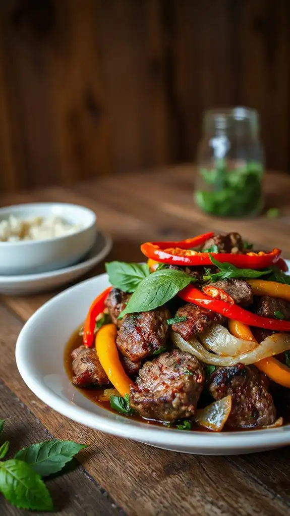 spicy thai beef stir fry