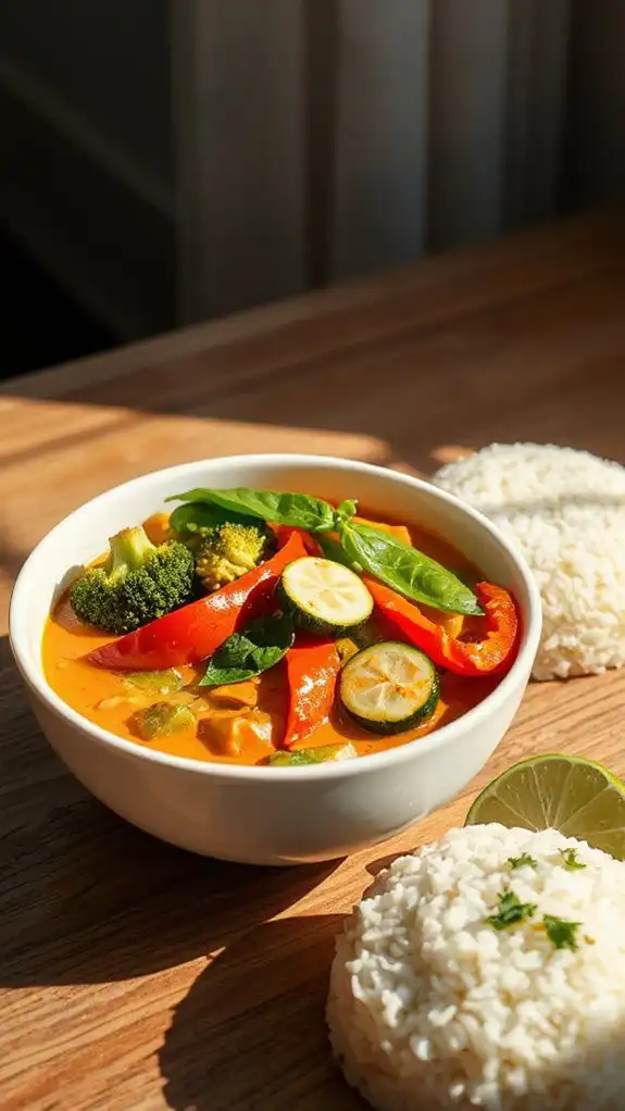 spicy thai vegetable stir fry
