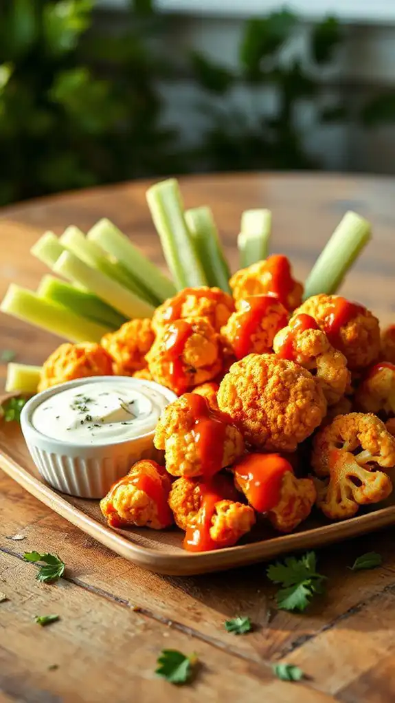 spicy vegan cauliflower snacks