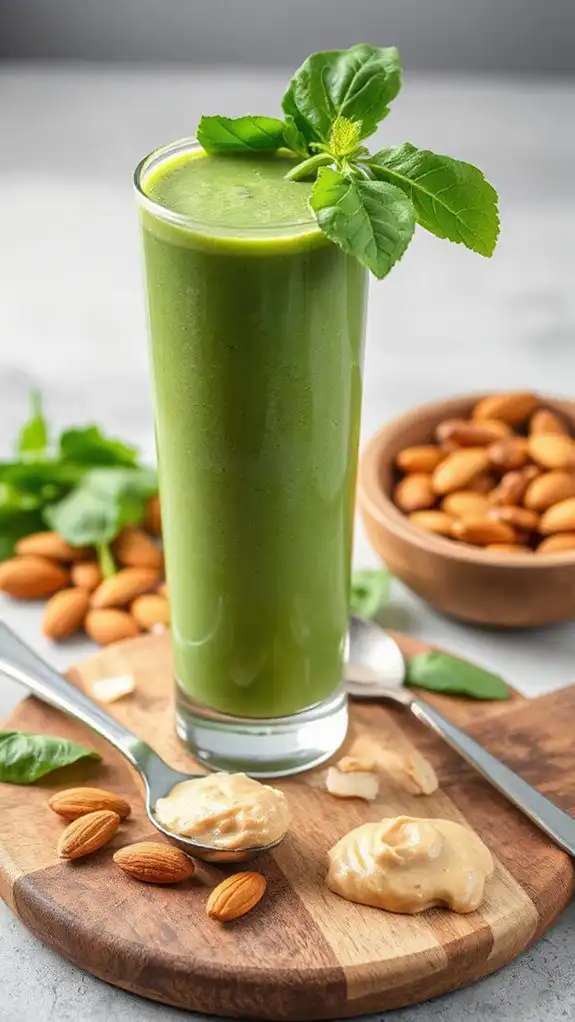 spinach almond butter smoothie