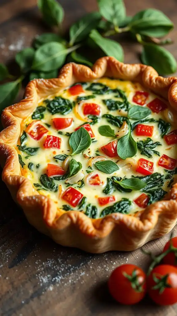 spinach and cheese quiche