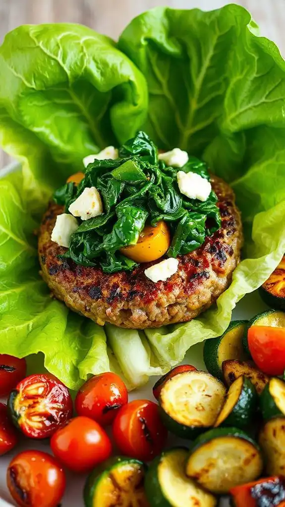 spinach and feta burgers