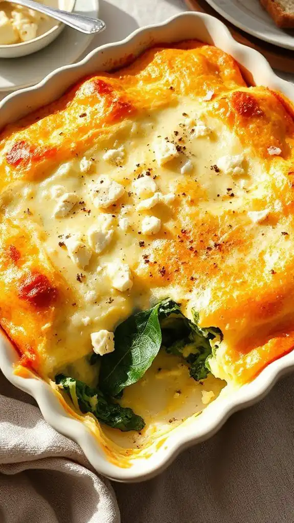 spinach and feta casserole spinach and feta casserole