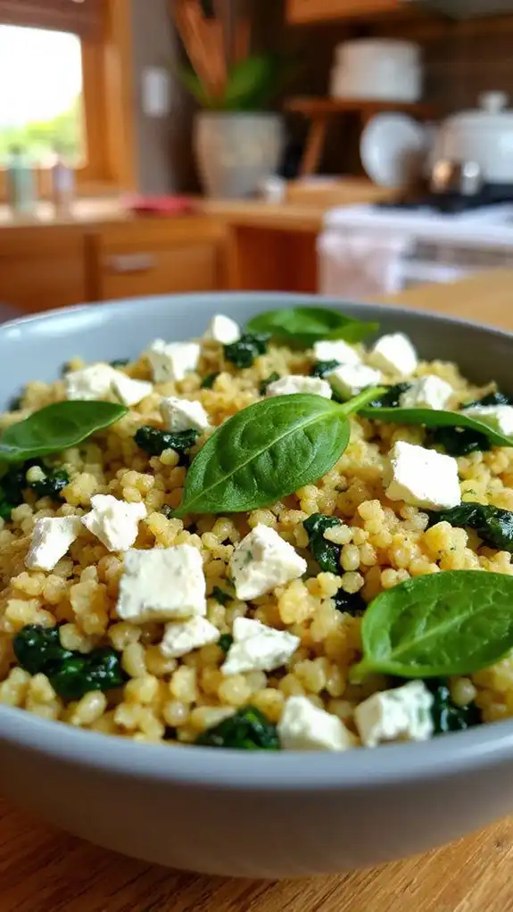 spinach and feta dish spinach and feta dish