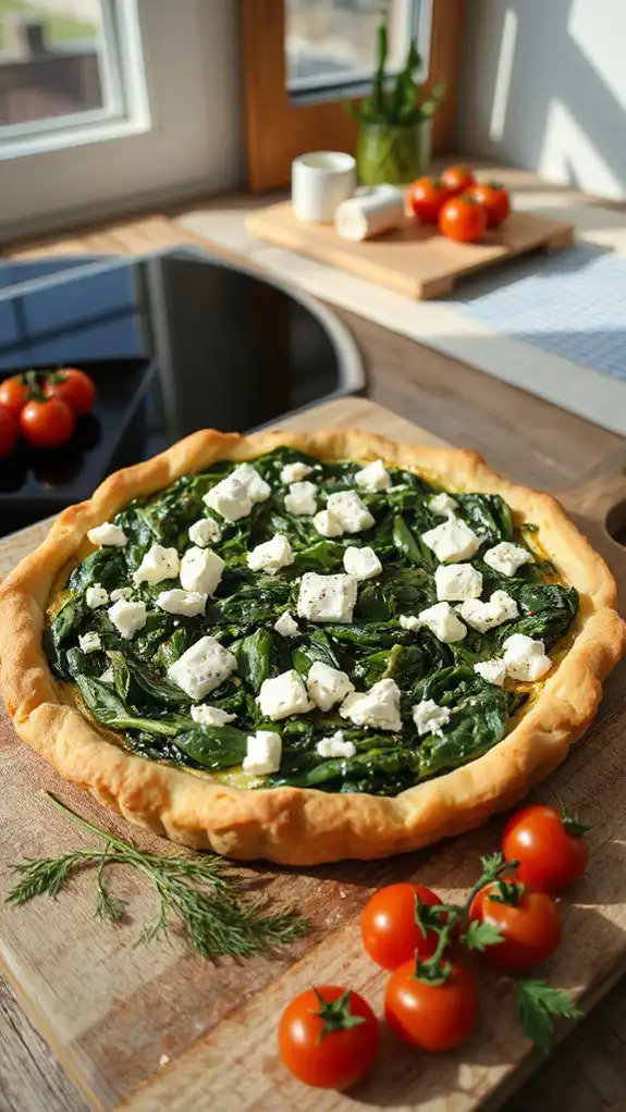 spinach and feta dish spinach and feta dish