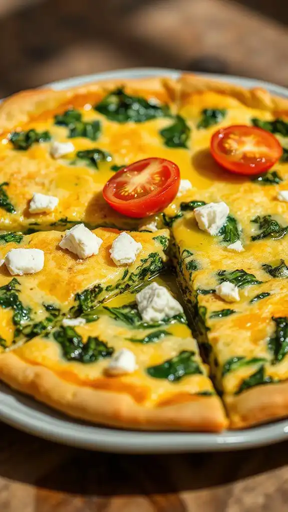 spinach and feta frittata