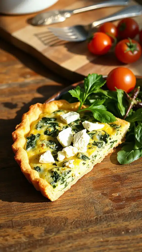 spinach and feta quiche