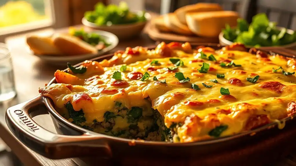 spinach and hamburger casserole