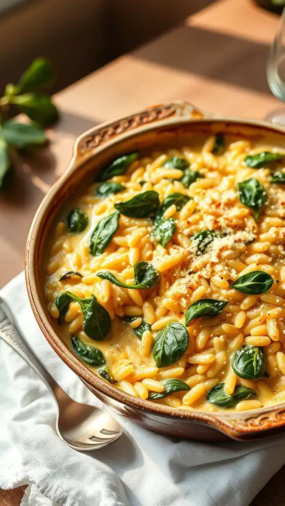 spinach and orzo casserole spinach and orzo casserole