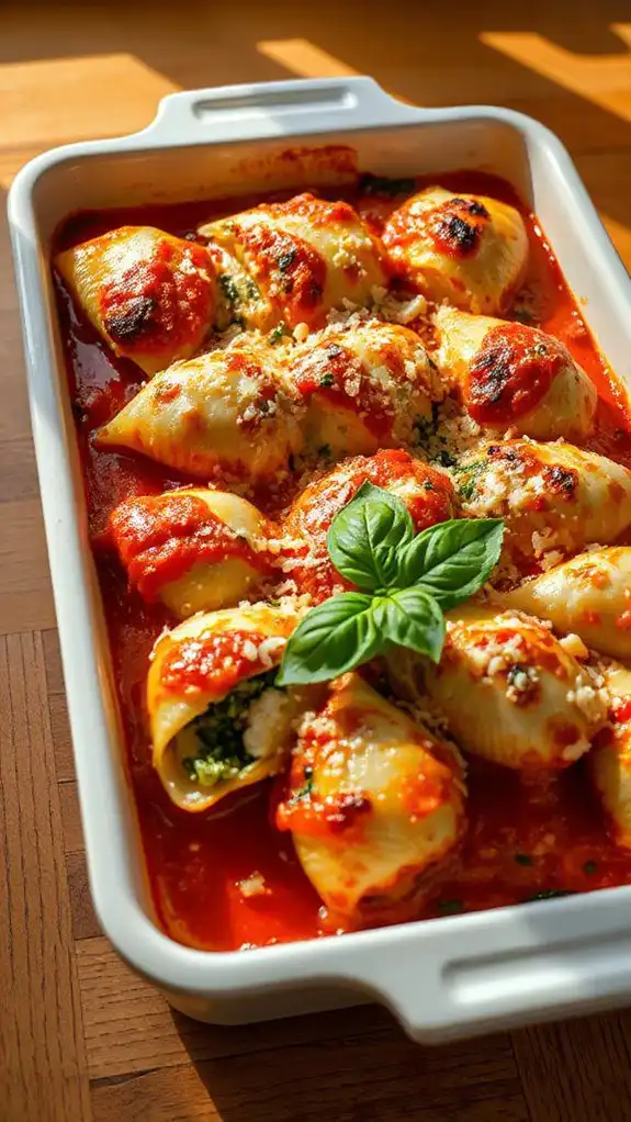 spinach and ricotta shells