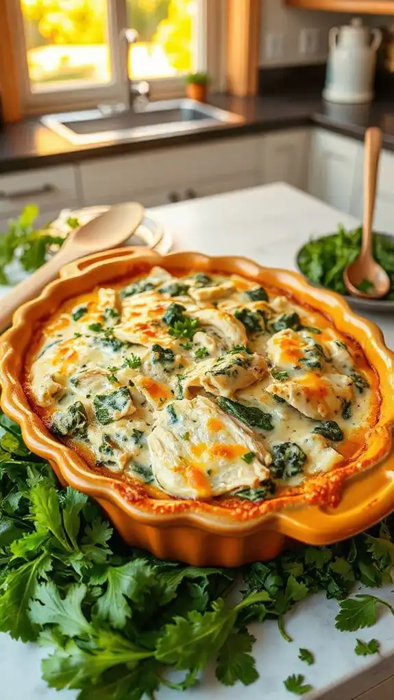 spinach artichoke chicken bake