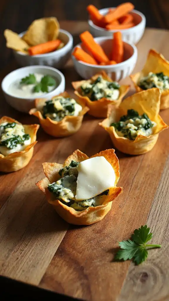spinach artichoke dip cups