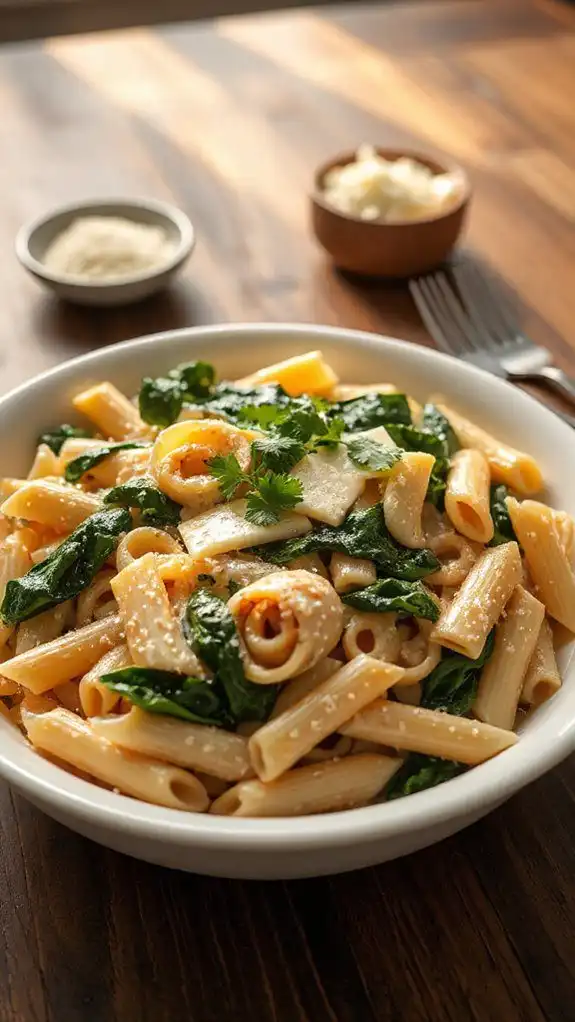 spinach artichoke dip pasta