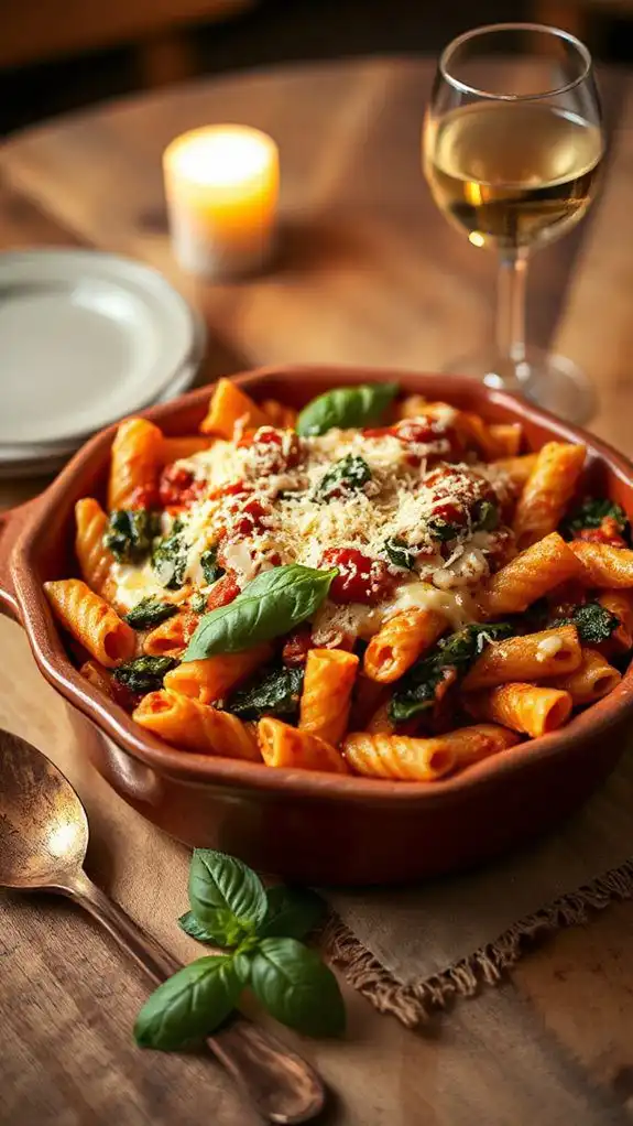 spinach baked ziti recipe