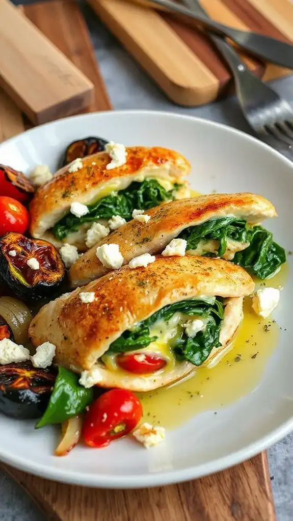 spinach feta chicken breasts