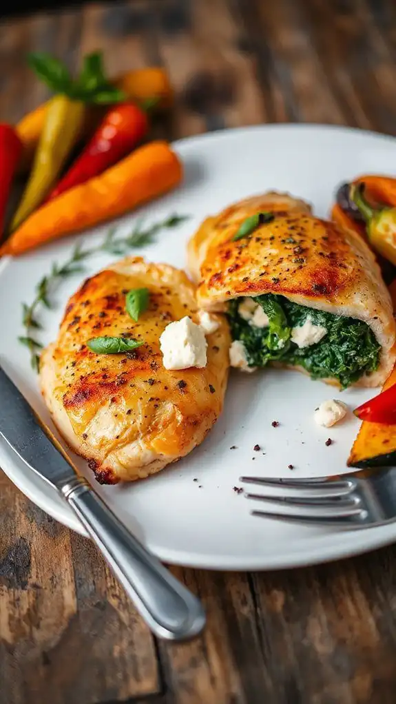spinach feta chicken recipe
