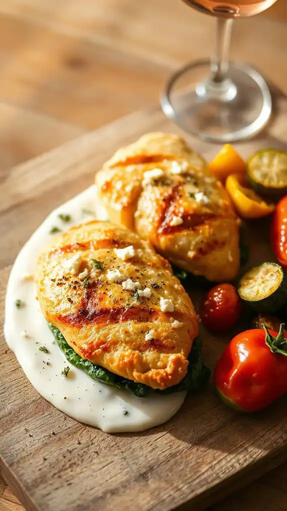 spinach feta chicken recipe