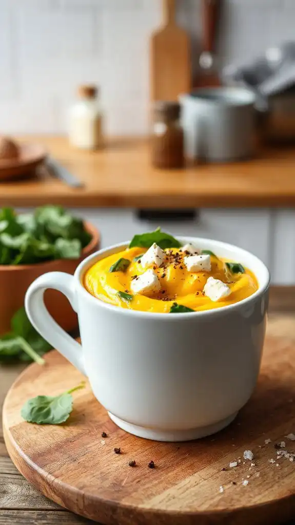 spinach feta egg mug