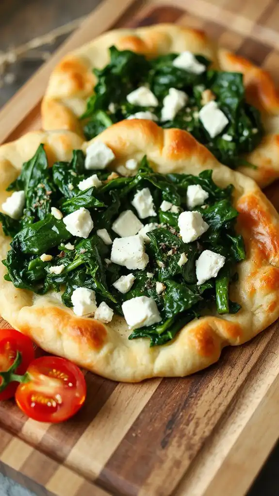 spinach feta flatbread recipe spinach feta flatbread recipe