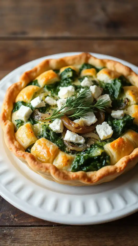 spinach feta quiche recipe
