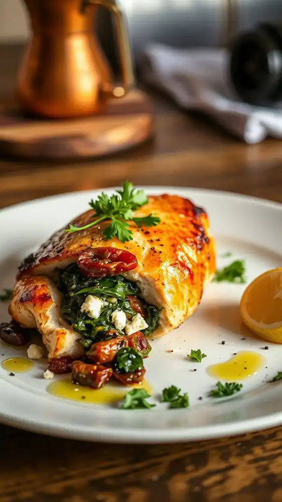 spinach feta stuffed chicken