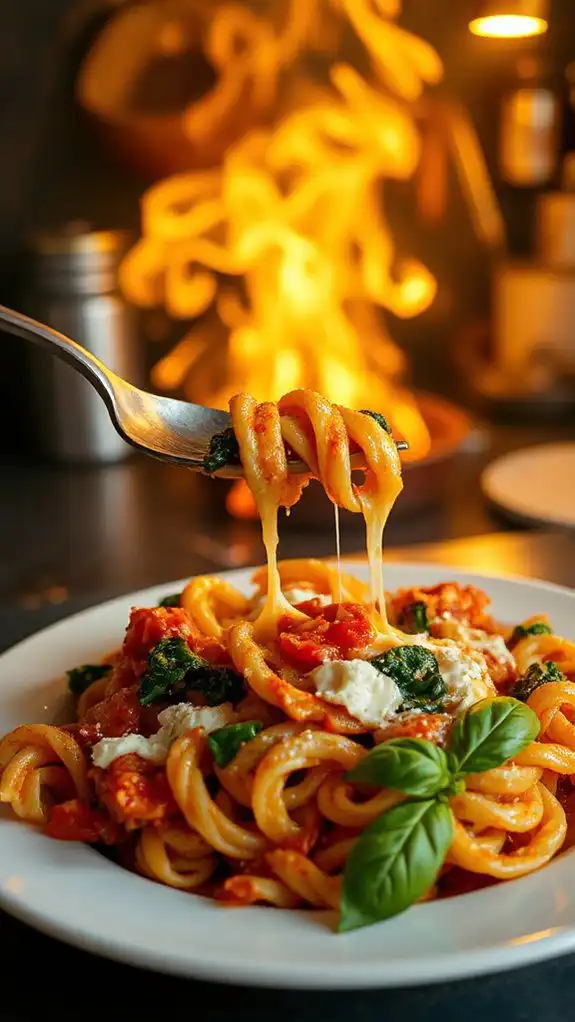 spinach infused baked ziti spinach infused baked ziti