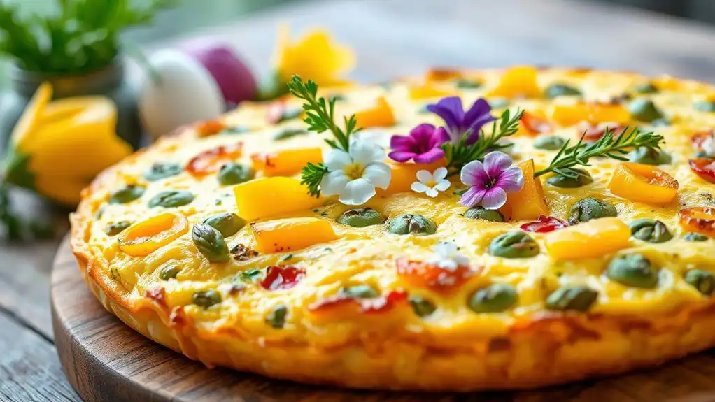 spring vegetable easter frittatas